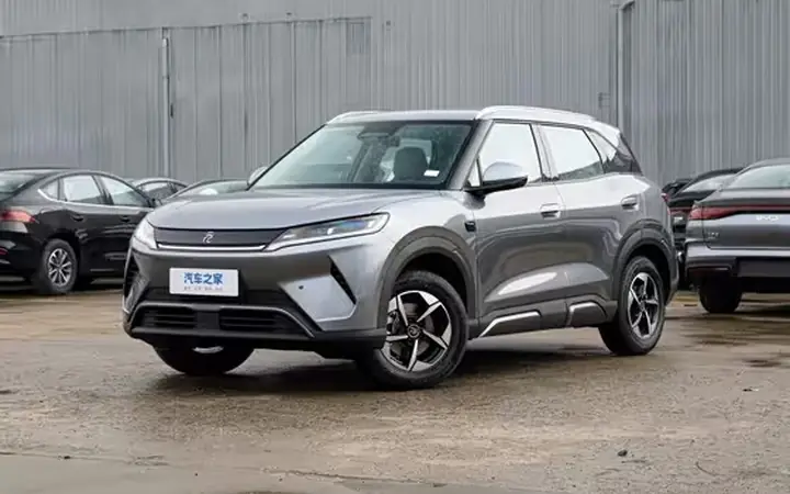 Gray BYD Yuan Up SUV in a lot